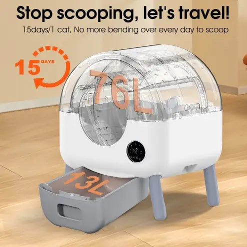 SmartClean™ XL Self-Cleaning Litter Box – App-Controlled, Extra-Large Capacity for Multi-Cat Homes