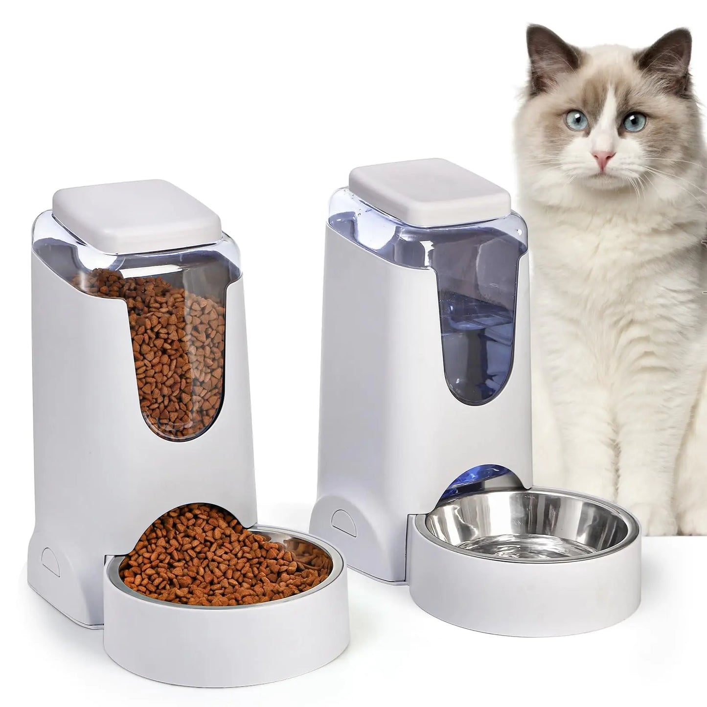 No-Mess Auto Pet Feeder & Waterer – Perfect for Busy Pet Owners!